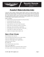 Computech RaceAir Remote Instruction Manual preview