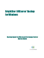 Computer Associates BABNWUP900NE6 - BRIGHTSTOR ARCSERVE BACKUP V9 Manual preview