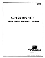 Computer Automation ALPHA 16 LSI Programming Reference Manual preview