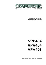 Computronic VPA404 Installation And User Manual preview