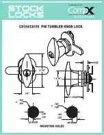 Предварительный просмотр 1 страницы COMPX C8154 Dimensional Drawing