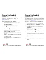 Preview for 6 page of COMPX StealthLock SL-100 Instruction Manual