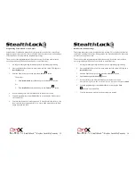 Preview for 8 page of COMPX StealthLock SL-100 Instruction Manual