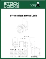 Preview for 1 page of COMPX Stock Locks C1704 Dimensional Drawing