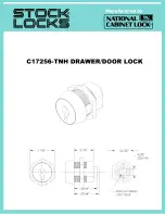 COMPX Stock Locks C17256-TNH Dimensional Drawing предпросмотр