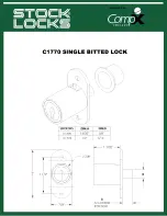 COMPX Stock Locks C1770 Dimensional Drawing предпросмотр