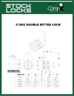 Preview for 1 page of COMPX Stock Locks C1802 Dimensional Drawing