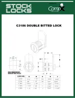 Предварительный просмотр 1 страницы COMPX Stock Locks C3186 Dimensional Drawing