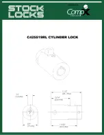 COMPX Stock Locks C425519RL Dimensional Drawing preview