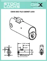 COMPX Stock Locks C8046 Dimensional Drawing предпросмотр