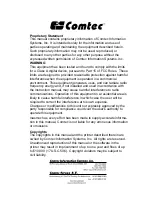 Preview for 2 page of Comtec Encore 4 User Manual