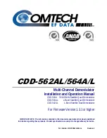 Comtech EF Data CDD-562AL Installation And Operation Manual preview