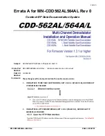 Preview for 3 page of Comtech EF Data CDD-562AL Installation And Operation Manual