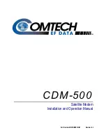 Предварительный просмотр 1 страницы Comtech EF Data CDM-500 Installation And Operation Manual