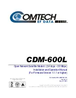 Preview for 5 page of Comtech EF Data CDM-600L Installation And Operation Manual