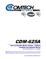 Preview for 1 page of Comtech EF Data CDM-625A Installation And Operation Manual