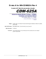 Preview for 3 page of Comtech EF Data CDM-625A Installation And Operation Manual