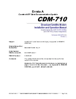 Предварительный просмотр 3 страницы Comtech EF Data CDM-710 Installation And Operation Manual