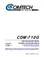 Preview for 1 page of Comtech EF Data CDM-710G Installation And Operation Manual