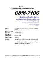 Preview for 3 page of Comtech EF Data CDM-710G Installation And Operation Manual