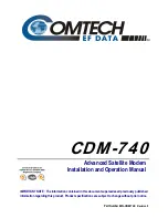 Preview for 1 page of Comtech EF Data CDM-740 Installation And Operation Manual