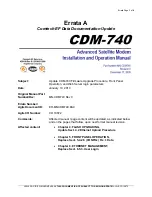 Preview for 3 page of Comtech EF Data CDM-740 Installation And Operation Manual