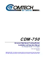 Comtech EF Data CDM-750 Installation And Operation Manual preview