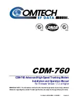 Preview for 1 page of Comtech EF Data CDM-760 Installation And Operation Manual