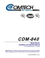 Comtech EF Data CDM-840 Installation And Operation Manual preview