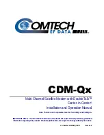 Comtech EF Data CDM-Qx Installation And Operation Manual preview