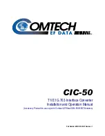 Comtech EF Data CIC-50 Installation And Operation Manual предпросмотр