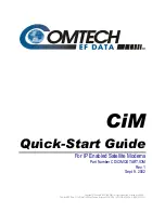 Preview for 1 page of Comtech EF Data CiM Series Quick Start Manuals