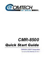 Предварительный просмотр 1 страницы Comtech EF Data CMR-8500 Quick Start Manual