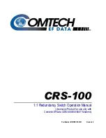 Preview for 1 page of Comtech EF Data CRS-100 Operation Manual