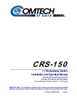 Comtech EF Data CRS-150 Installation And Operation Manual preview