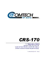 Preview for 1 page of Comtech EF Data CRS-170 Installation And Operation Manual