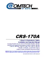 Comtech EF Data CRS-170A Installation And Operation Manual предпросмотр