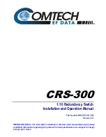 Comtech EF Data CRS-300 Installation And Operation Manual preview