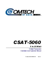 Comtech EF Data CSAT-5060 Installation And Operation Manual предпросмотр