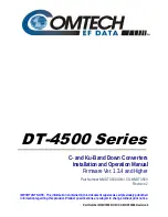 Comtech EF Data DT-4500 Series Installation And Operation Manual preview