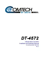 Comtech EF Data DT-4572 Installation And Operation Manual preview