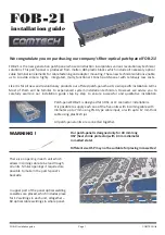 Preview for 1 page of Comtech EF Data FOB-21 Installation Manual