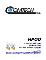 Preview for 1 page of Comtech EF Data HPOD Installation And Operation Manual