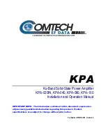 Comtech EF Data KPA-020IN Installation And Operation Manual предпросмотр