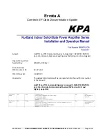 Preview for 3 page of Comtech EF Data KPA series Installation And Operation Manual