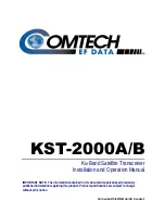 Comtech EF Data KST-2000A Installation And Operation Manual предпросмотр