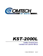 Comtech EF Data KST-2000L Installation And Operation Manual preview