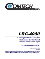 Comtech EF Data LBC-4000 Installation And Operation Manual preview