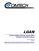 Предварительный просмотр 1 страницы Comtech EF Data LGAN Installation And Operation Manual