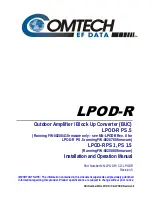 Предварительный просмотр 1 страницы Comtech EF Data LPOD-R PS .5 Installation And Operation Manual